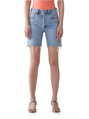 Agolde Light Blue Denim Jean Shorts - Bermuda Rumi